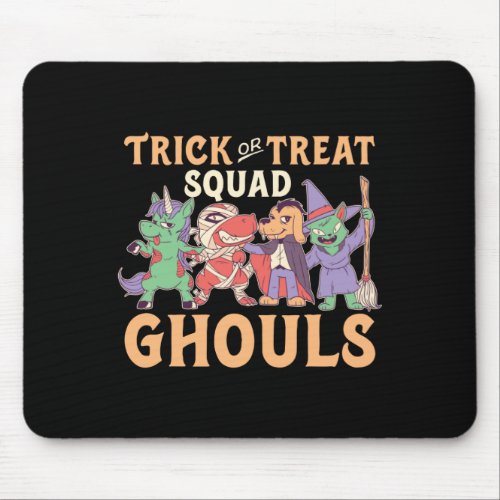 Funny and Cute Halloween Trick or Treat Squad Mouse Pad