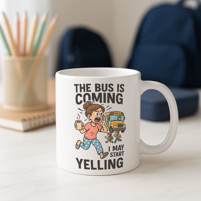 Funny and Cute Parents Morning School Mug; Yelling Coffee Mug (Creator Uploaded)