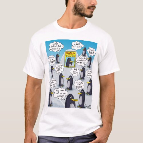 Funny and Cute Penguin of the Month T_Shirt