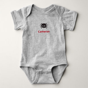 Funny and Cute Personalized Spider with Name Baby Bodysuit