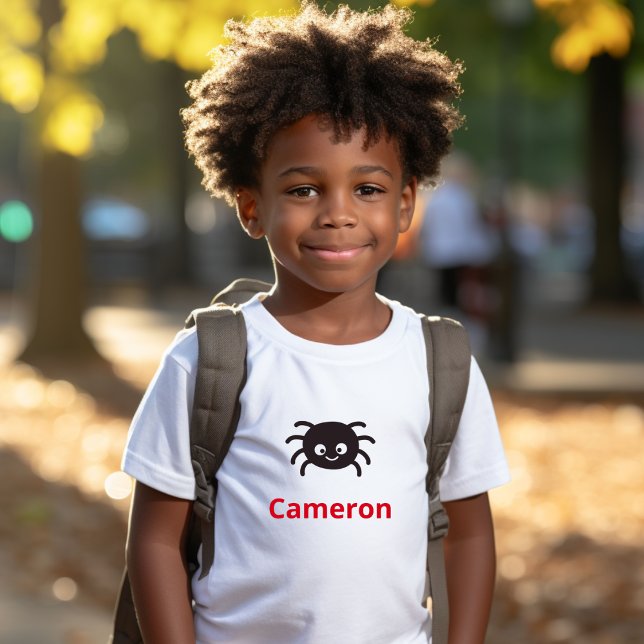 Funny and Cute Personalized Spider with Name T-Shirt (Creator Uploaded)