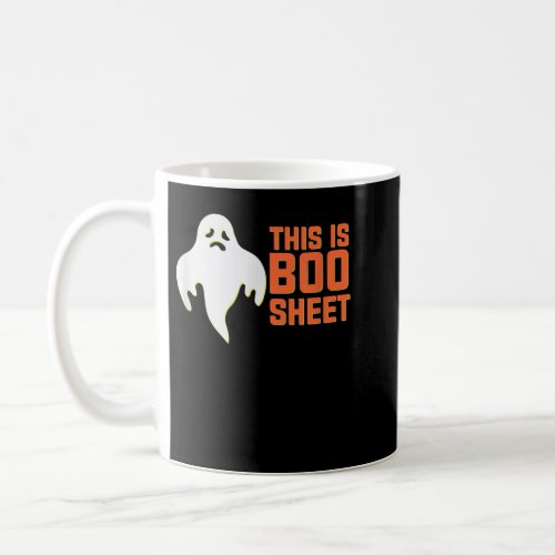 Funny and Cute Spooky Ghost Boo Sheet Halloween Ad Coffee Mug