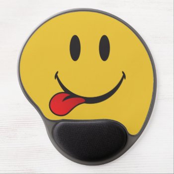 Funny And Cute Sticking Out Tongue Emoji Gel Mouse Pad by emoji_pillows at Zazzle