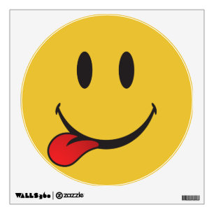 Funny and Cute Sticking out tongue Emoji Wall Sticker
