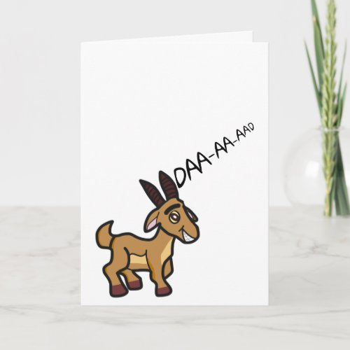 Funny and Cute Talking Goat Fathers Day Card