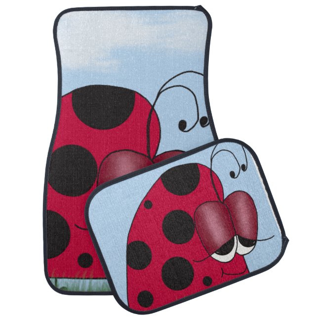Funny and Euphoric Ladybug Car Mat (Set)