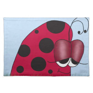 Funny and Euphoric Ladybug Cloth Placemat