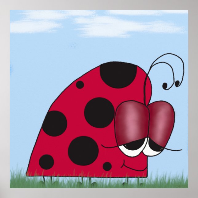 Funny and Euphoric Ladybug Poster (Front)