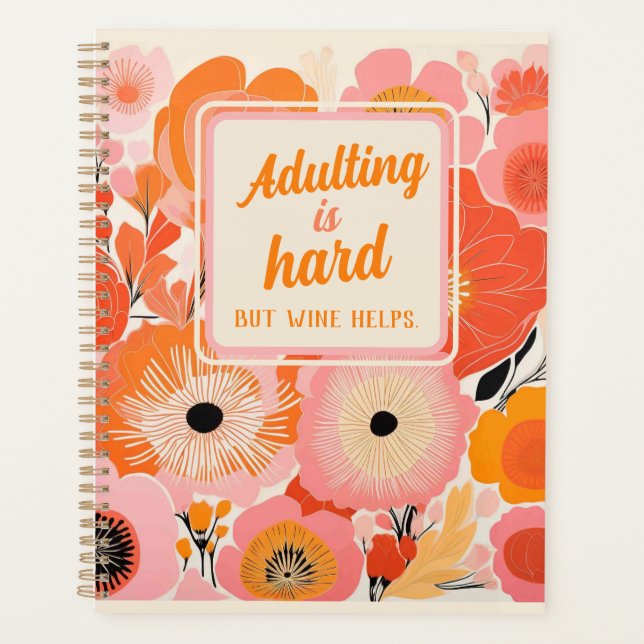 Funny and Feminine Inspirational  Planner (Front)