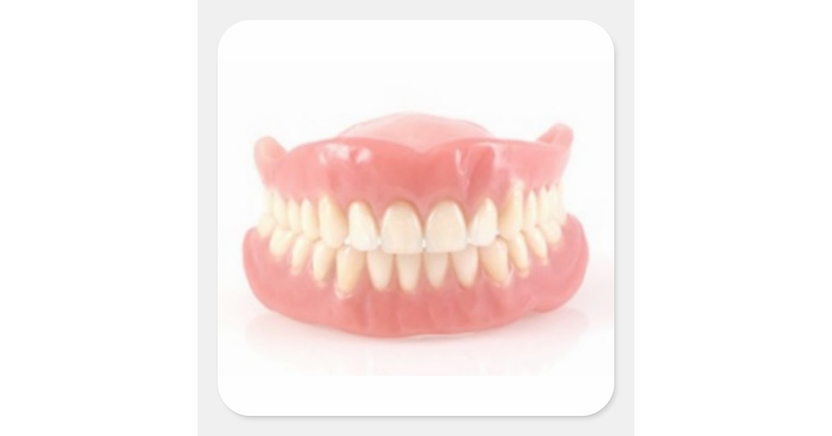 FUNNY AND FUN FALSE TEETH STICKERS Zazzle