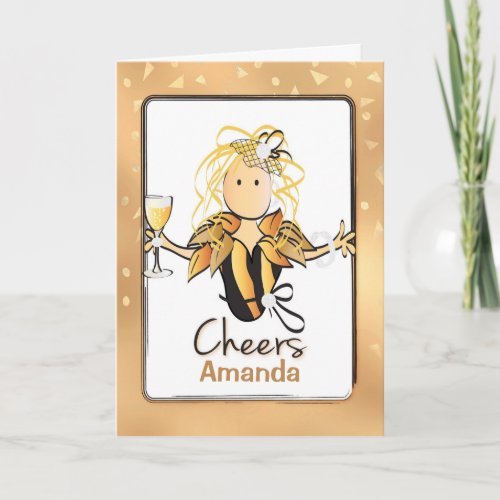 Funny and Glam Any Age Birthday Card for Her
