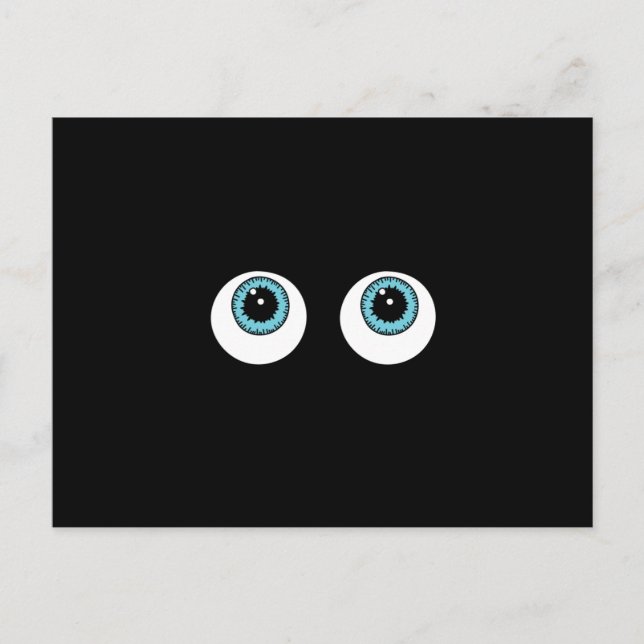 Funny And Glowing Dark Eyes Postcard (Front)