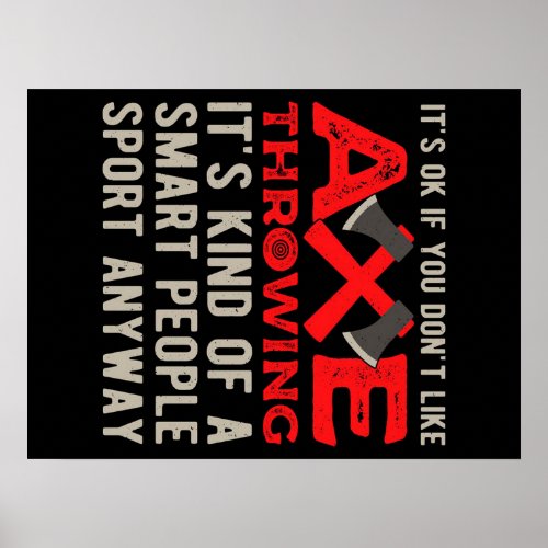 Funny  and great Axe Throwing Poster
