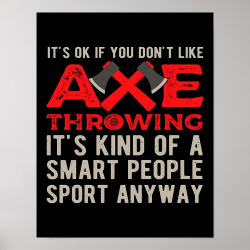 Funny  and great Axe Throwing Poster