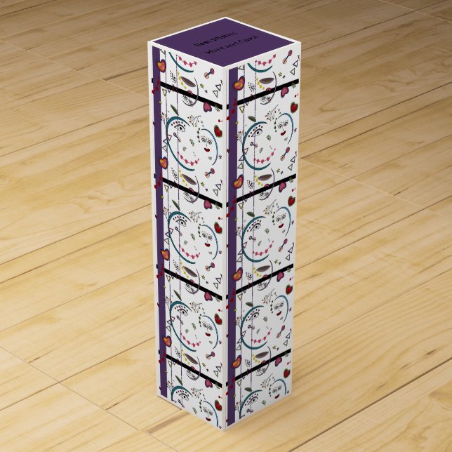 Funny and homorous Wrapping Paper Wine Box (Front)