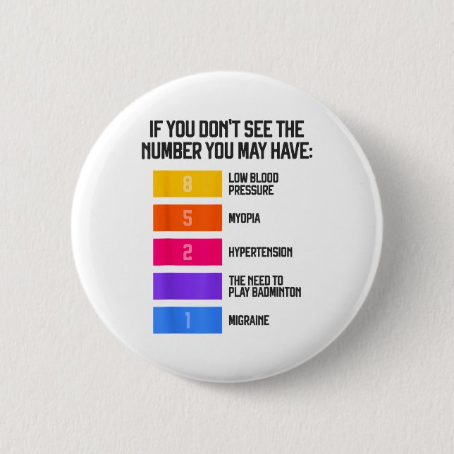 Funny And Humorous Badminton Memes Shuttle Birdie  Button (Front)