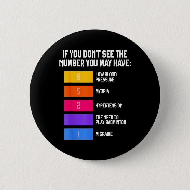 Funny And Humorous Badminton Memes Shuttle Birdie  Button (Front)