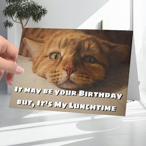 Funny and Humorous Cat Lovers Joke Happy Birthday Card