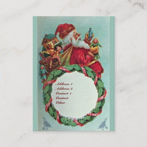 FUNNY AND HUMOROUS SANTA CLAUS VINTAGE CROWN BUSINESS CARD