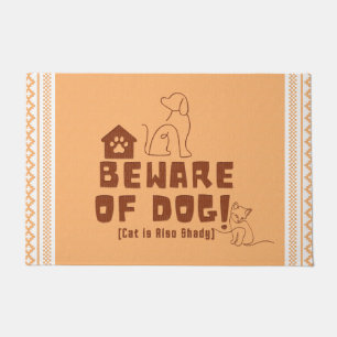 Funny and Humorous Welcome Mats Beware of Dog