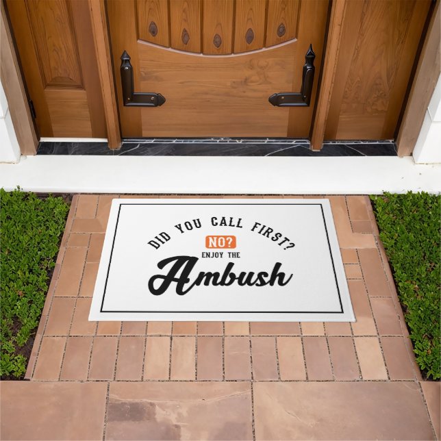 Funny and Humorous Welcome Mats | Enjoy Ambush (Outdoor)
