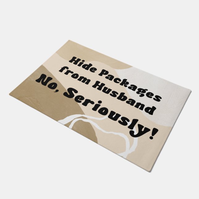 Funny and Humorous Welcome Mats | Hide Packages (Angled)