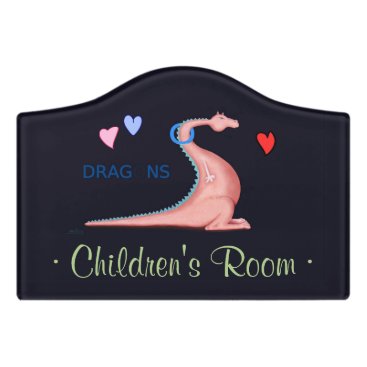 Funny and naughty dragon door sign