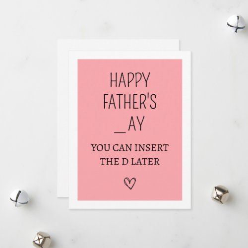 Funny and Naughty Fathers Day Holiday Card