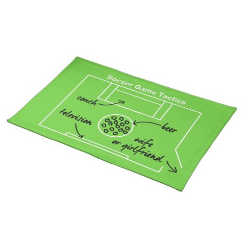Funny and original soccer game tactics cloth placemat