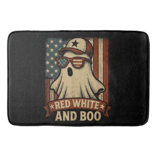 Funny and patriotic Red white and boo Bath Mat