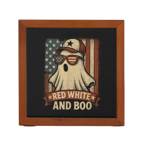 Funny and patriotic Red white and boo Desk Organizer