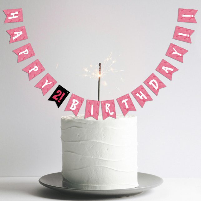 Funny and pink Halloween themed birthday party Bunting Flags (Funny and pink Halloween themed birthday party Bunting Flags
)