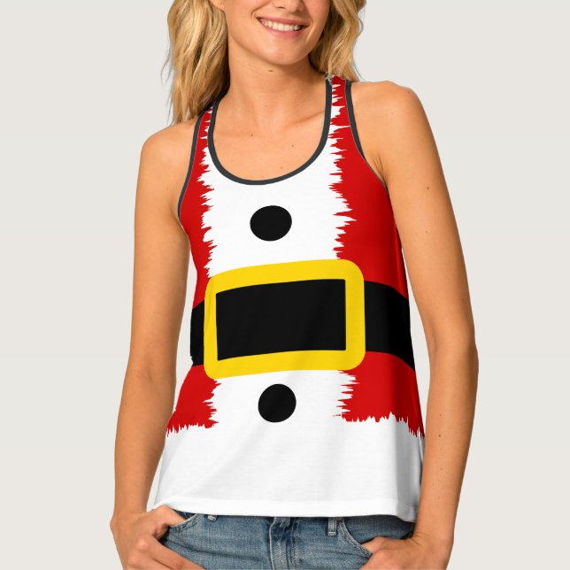 Funny and pretty Christmas Elf Elegant festive Tank Top (Front)