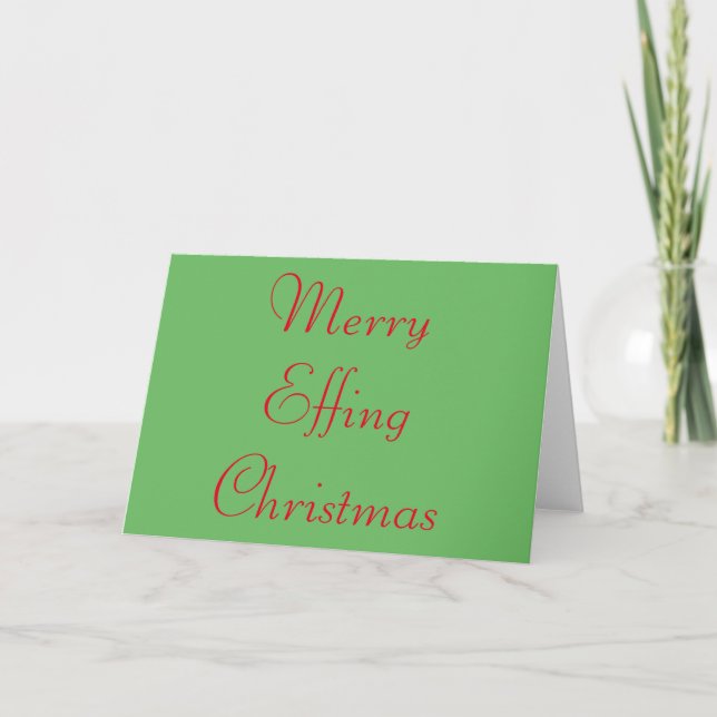 Funny and Rude Christmas Card (Front)