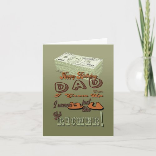 Funny and Sarcastic Birthday Card - DAD