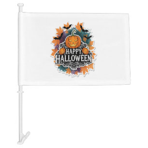 Funny and Spooky Halloween Quotes Happy Car Flag