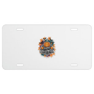 Funny and Spooky Halloween Quotes Happy License Plate