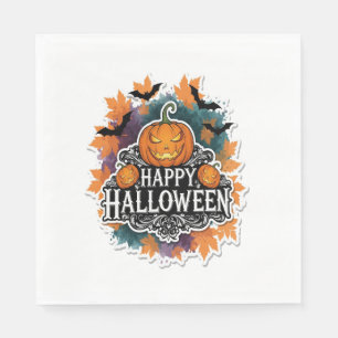 Funny and Spooky Halloween Quotes Happy Napkins