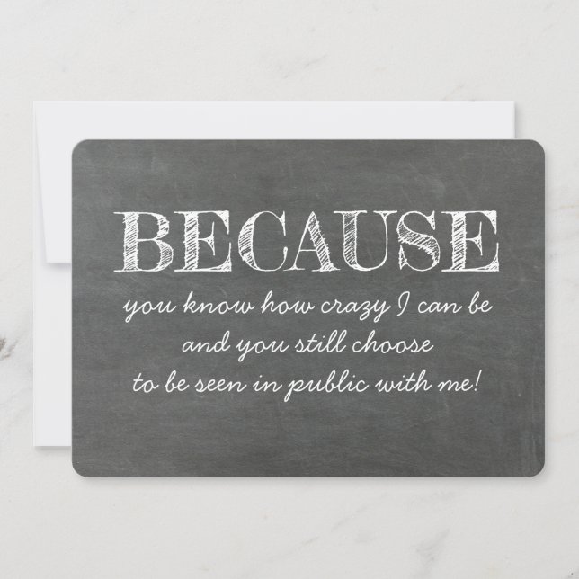 Funny and Sweet Bridesmaid Card (Front)