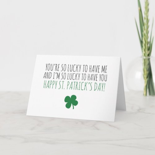 Funny and Sweet St Patricks Day Card