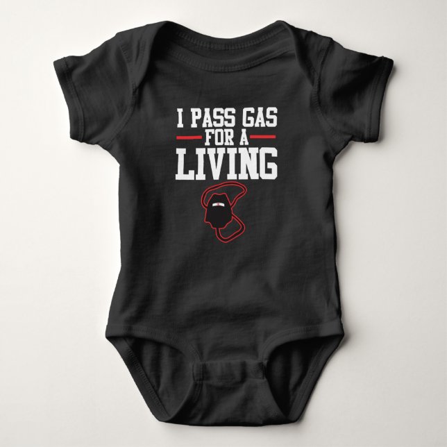 Funny Anesthesiologist Anesthesia Gift Pass Gas Baby Bodysuit (Front)