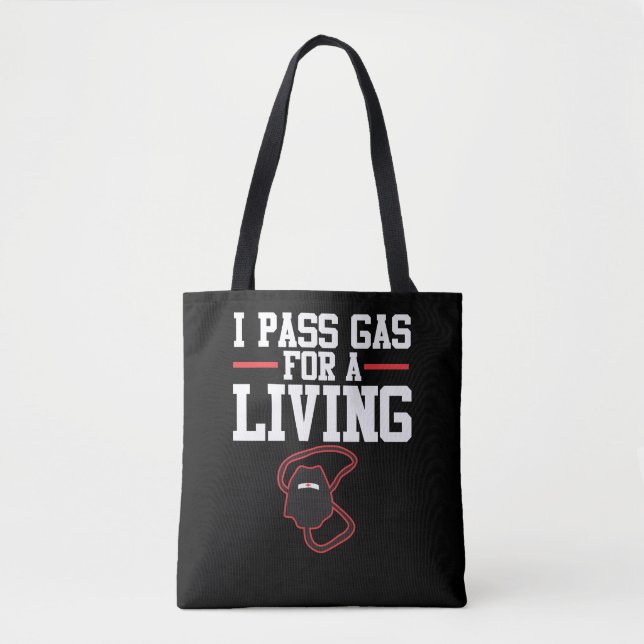 Funny Anesthesiologist Anesthesia Gift Pass Gas Tote Bag (Front)