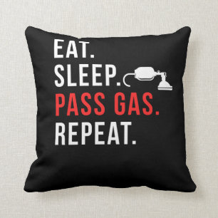 Funny Anesthesiologist Anesthesia Nurse Gas Pass Throw Pillow