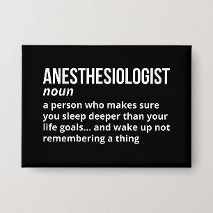 Funny Anesthesiologist Definition Button