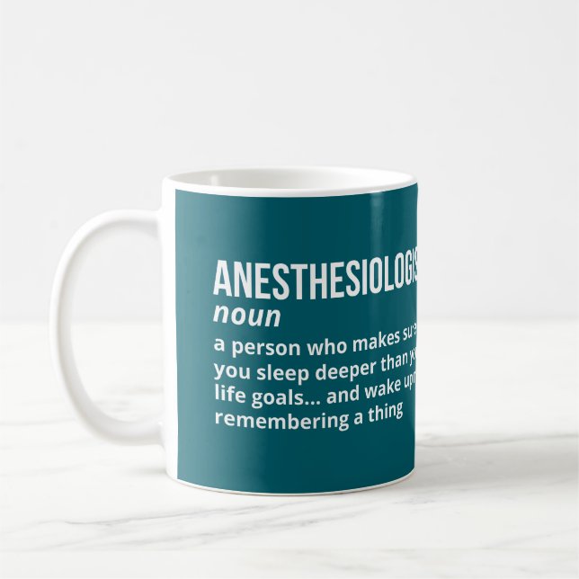 Funny Anesthesiologist Definition Coffee Mug (Left)
