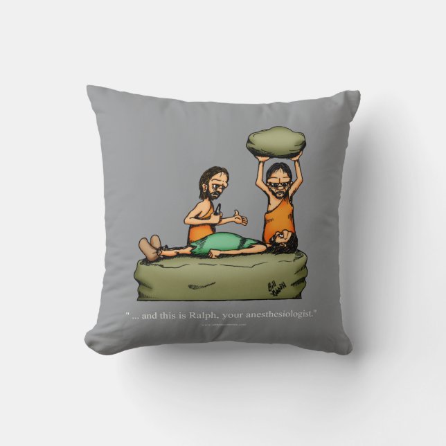 Funny Anesthesiologist Humor Pillow Gift (Front)