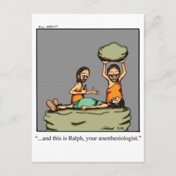 Funny Anesthesiologist Medical Postcard by Pandemoniumcartoons at Zazzle