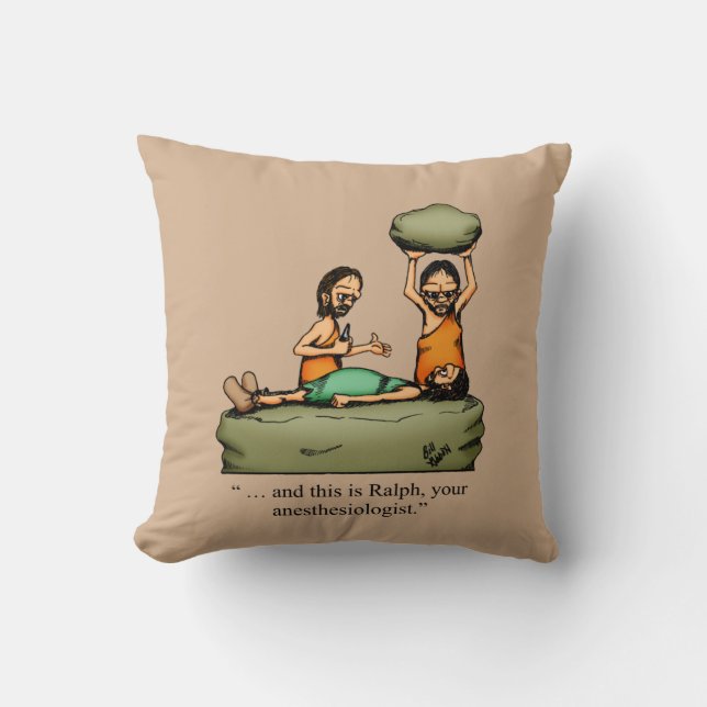 Funny Anesthesiologist  Throw Pillow (Front)