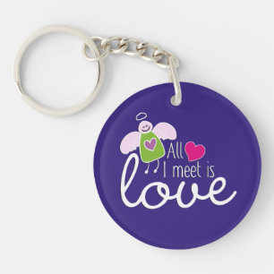 Funny Angel - All I Meet Is Love 2 Keychain