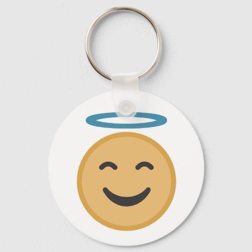 Funny Angel Emoji Cartoon Keychain